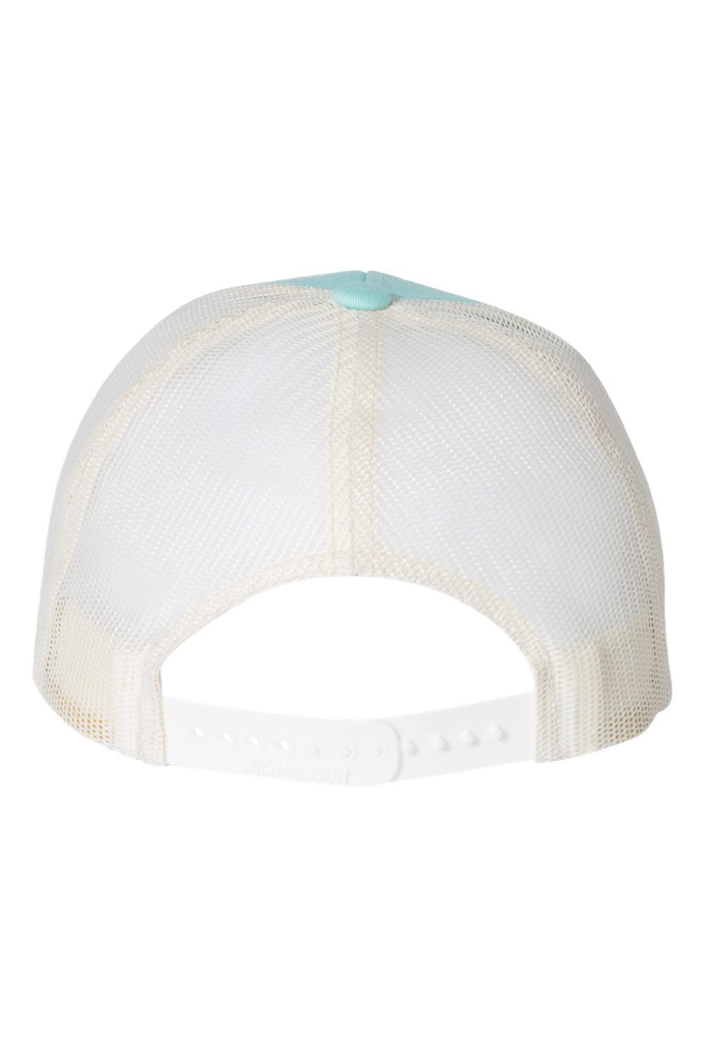 Richardson Hats 115 Mens Snapback Trucker Hat Aruba Blue/Birch Flat Back