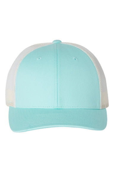 Richardson Hats 115 Mens Snapback Trucker Hat Aruba Blue/Birch Flat Front