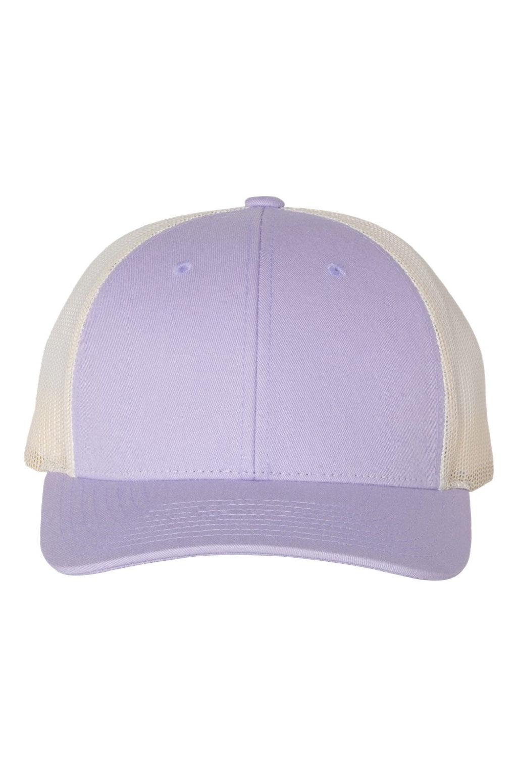 Richardson Hats 115 Mens Snapback Trucker Hat Lilac Purple/Birch Flat Front