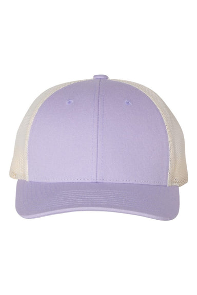 Richardson Hats 115 Mens Snapback Trucker Hat Lilac Purple/Birch Flat Front