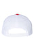 Richardson Hats 115 Mens Snapback Trucker Hat Red/White Flat Back