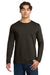 Gildan 64400 Mens Softstyle Long Sleeve Crewneck T-Shirt Dark Chocolate Brown Model Front