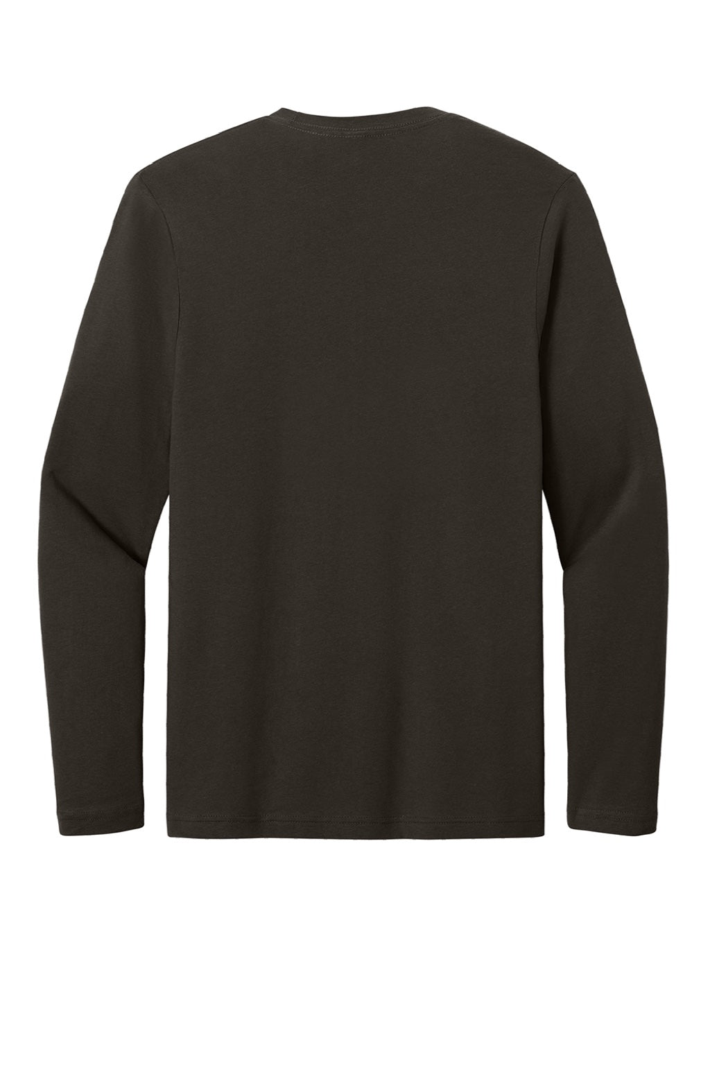 Gildan 64400 Mens Softstyle Long Sleeve Crewneck T-Shirt Dark Chocolate Brown Flat Back