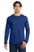 Gildan 64400 Mens Softstyle Long Sleeve Crewneck T-Shirt Fan Deep Royal Blue Model Front