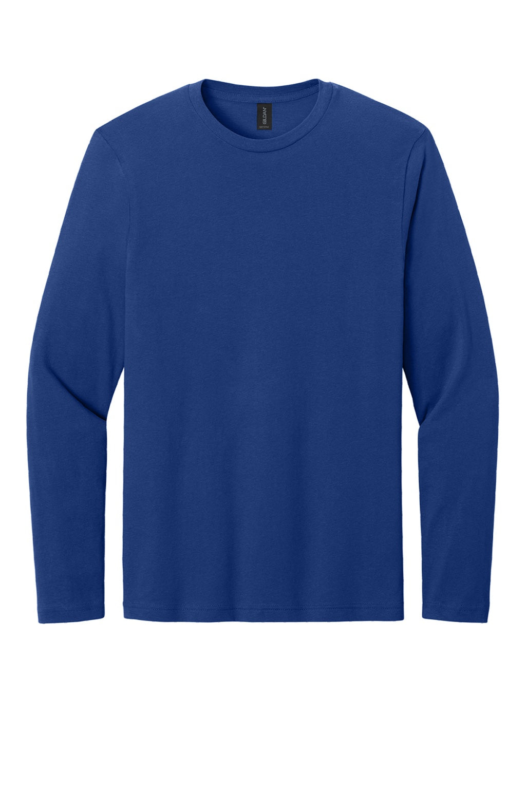 Gildan 64400 Mens Softstyle Long Sleeve Crewneck T-Shirt Fan Deep Royal Blue Flat Front