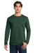 Gildan 64400 Mens Softstyle Long Sleeve Crewneck T-Shirt Fan Dark Green Model Front