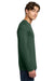Gildan 64400 Mens Softstyle Long Sleeve Crewneck T-Shirt Fan Dark Green Model Side