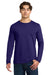 Gildan 64400 Mens Softstyle Long Sleeve Crewneck T-Shirt Fan Dark Purple Model Front