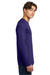 Gildan 64400 Mens Softstyle Long Sleeve Crewneck T-Shirt Fan Dark Purple Model Side