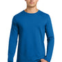 Gildan Mens Softstyle Long Sleeve Crewneck T-Shirt - Neon Blue