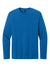 Gildan 64400 Mens Softstyle Long Sleeve Crewneck T-Shirt Neon Blue Flat Front