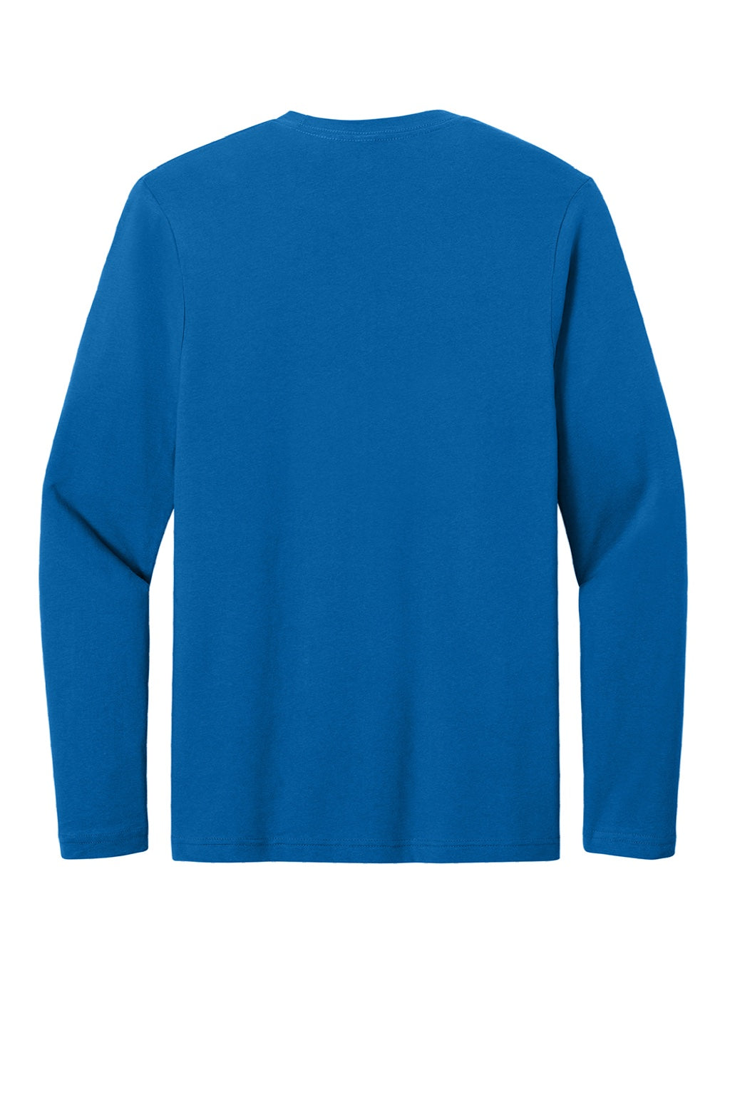 Gildan 64400 Mens Softstyle Long Sleeve Crewneck T-Shirt Neon Blue Flat Back