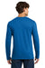 Gildan 64400 Mens Softstyle Long Sleeve Crewneck T-Shirt Neon Blue Model Back
