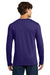 Gildan 64400 Mens Softstyle Long Sleeve Crewneck T-Shirt Purple Model Back