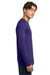 Gildan 64400 Mens Softstyle Long Sleeve Crewneck T-Shirt Purple Model Side
