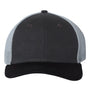 Dri Duck Mens Hudson Moisture Wicking Snapback Trucker Hat - Charcoal Grey/Black/Grey - NEW