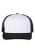 Richardson Hats 113 Mens Foamie Snapback Trucker Hat White/Black Flat Front