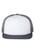 Richardson Hats 113 Mens Foamie Snapback Trucker Hat White/Charcoal Grey Flat Front