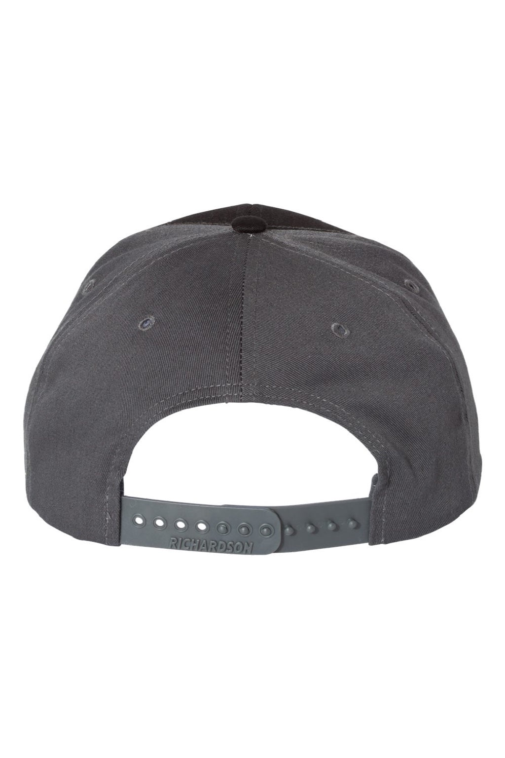 Richardson Hats 312 Mens Twill Back Snapback Trucker Hat Black/Charcoal Grey Flat Back
