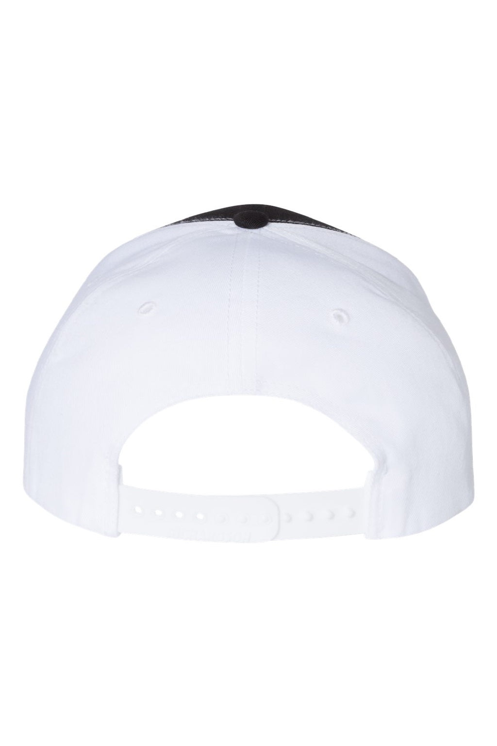 Richardson Hats 312 Mens Twill Back Snapback Trucker Hat Black/White Flat Back