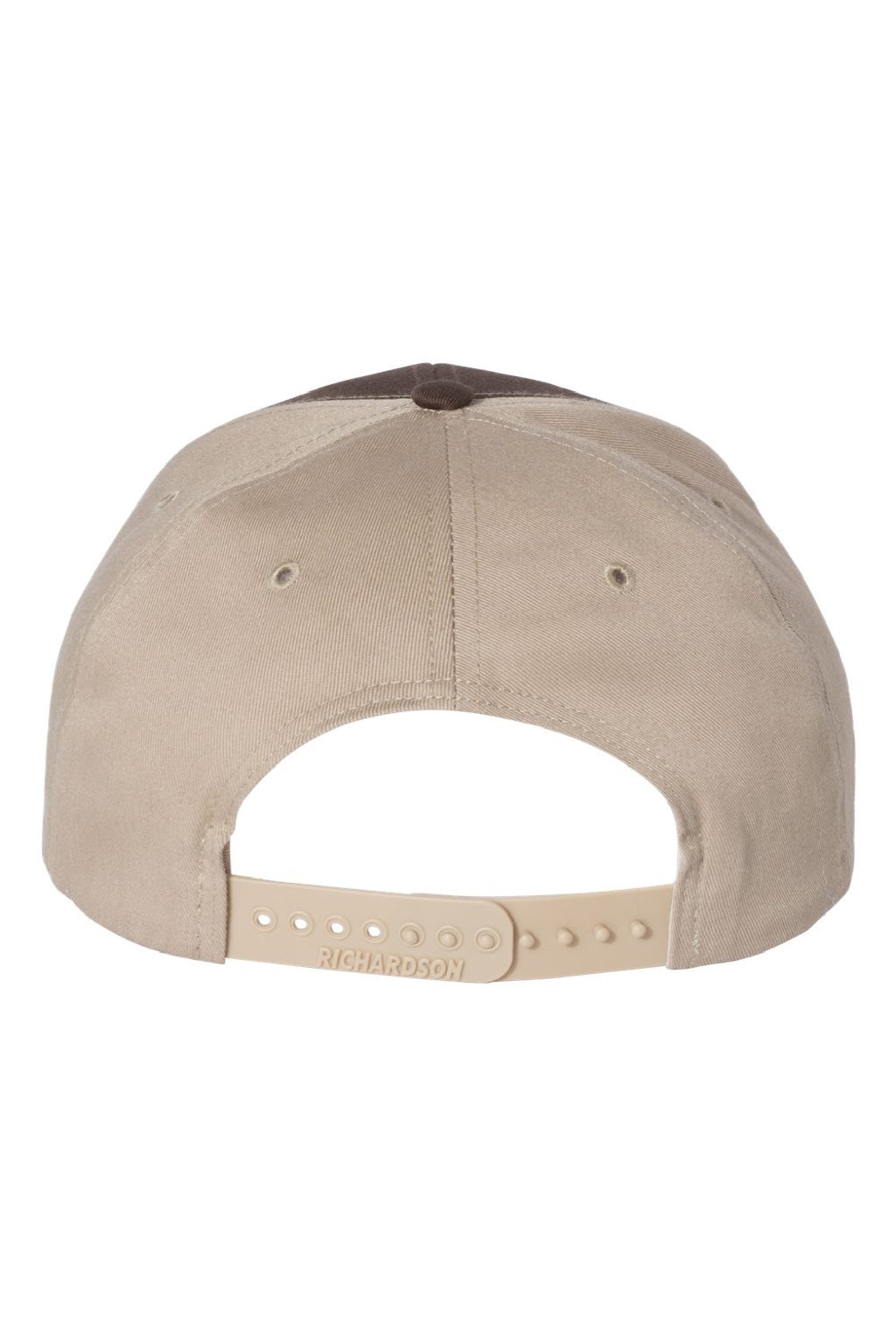 Richardson Hats 312 Mens Twill Back Snapback Trucker Hat Brown/Khaki Flat Back