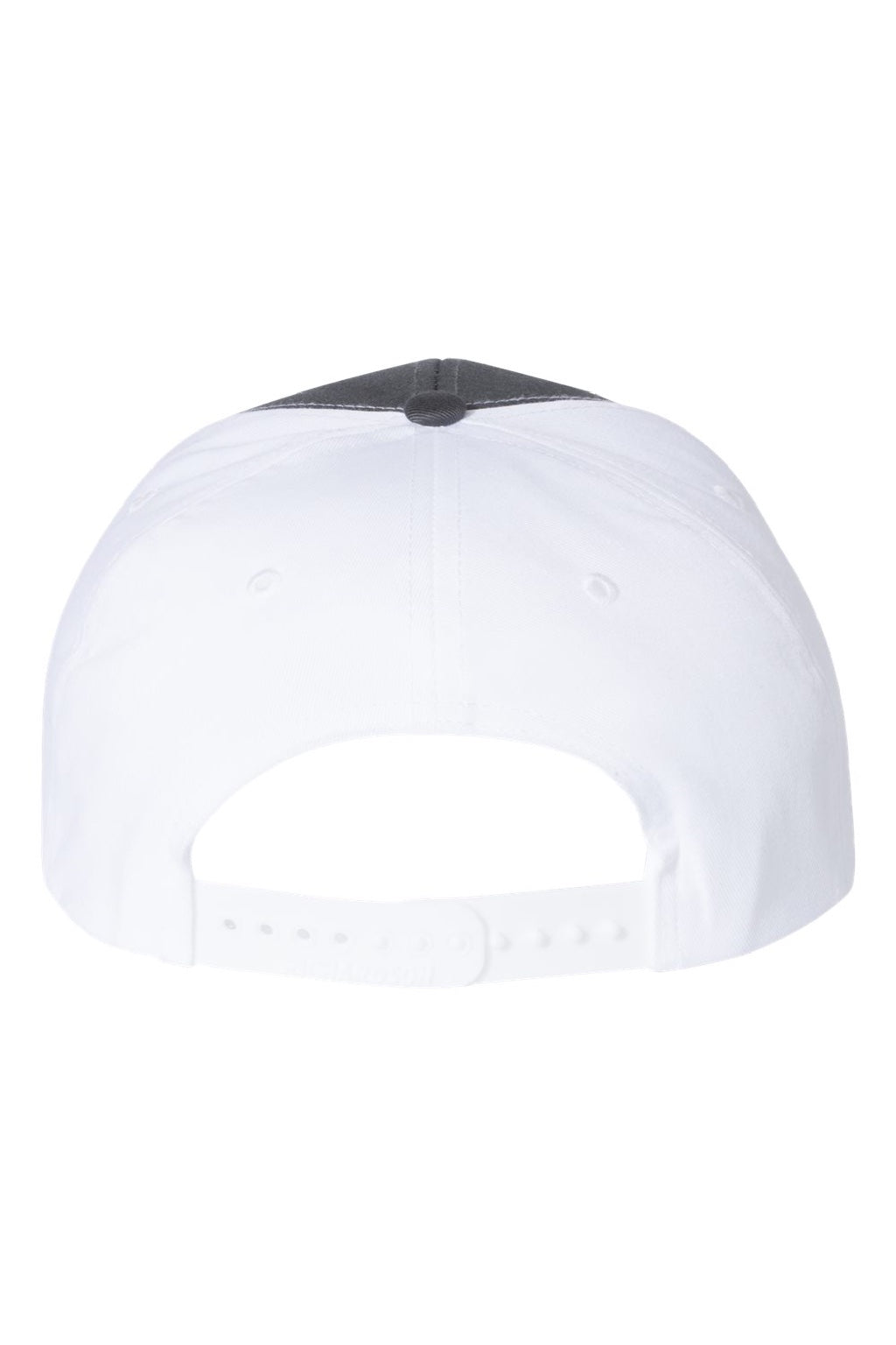Richardson Hats 312 Mens Twill Back Snapback Trucker Hat Charcoal Grey/White Flat Back