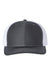 Richardson Hats 312 Mens Twill Back Snapback Trucker Hat Charcoal Grey/White Flat Front