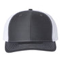 Richardson Hats Mens Twill Back Snapback Trucker Hat - Charcoal Grey/White