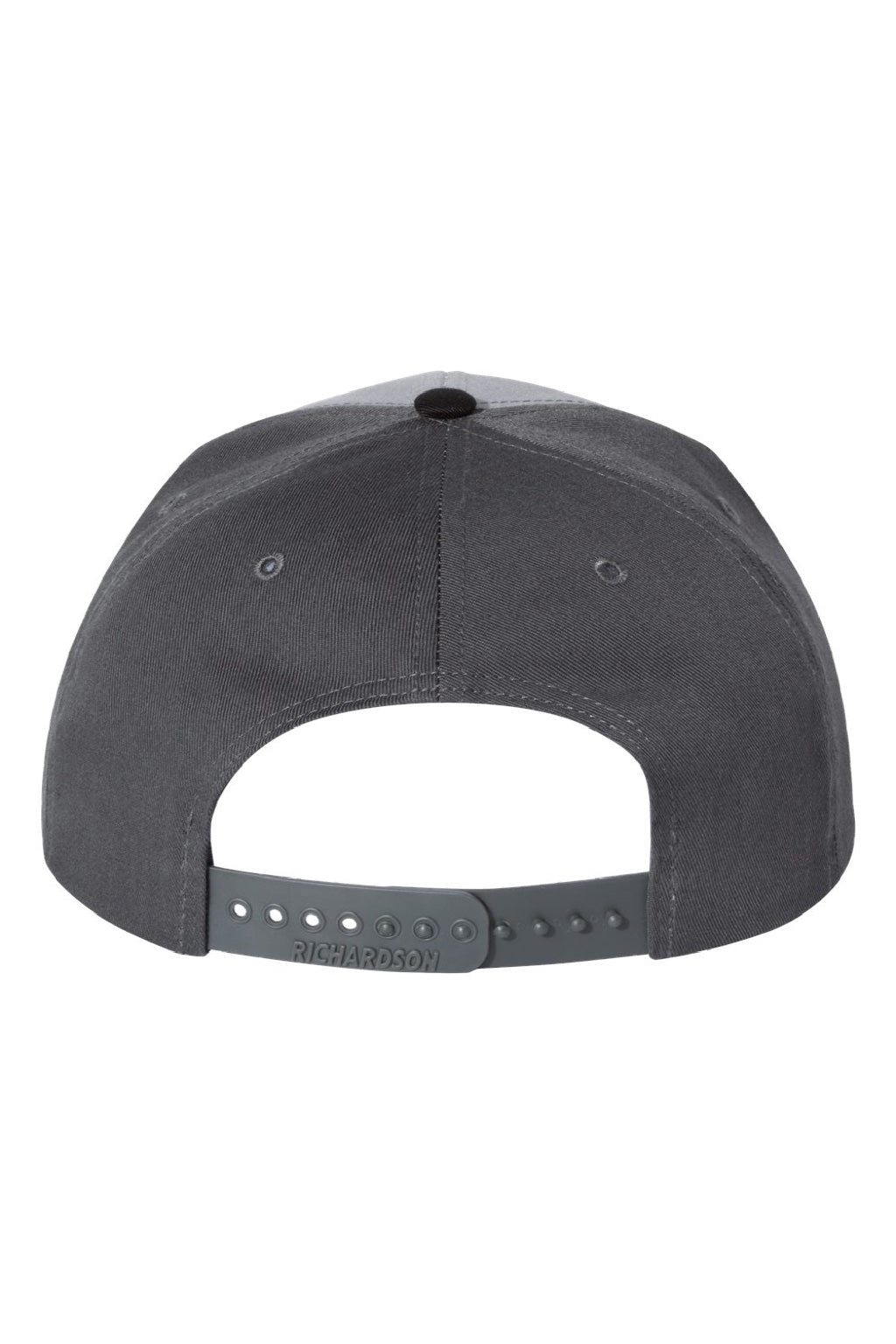 Richardson Hats 312 Mens Twill Back Snapback Trucker Hat Grey/Charcoal Grey/Black Flat Back
