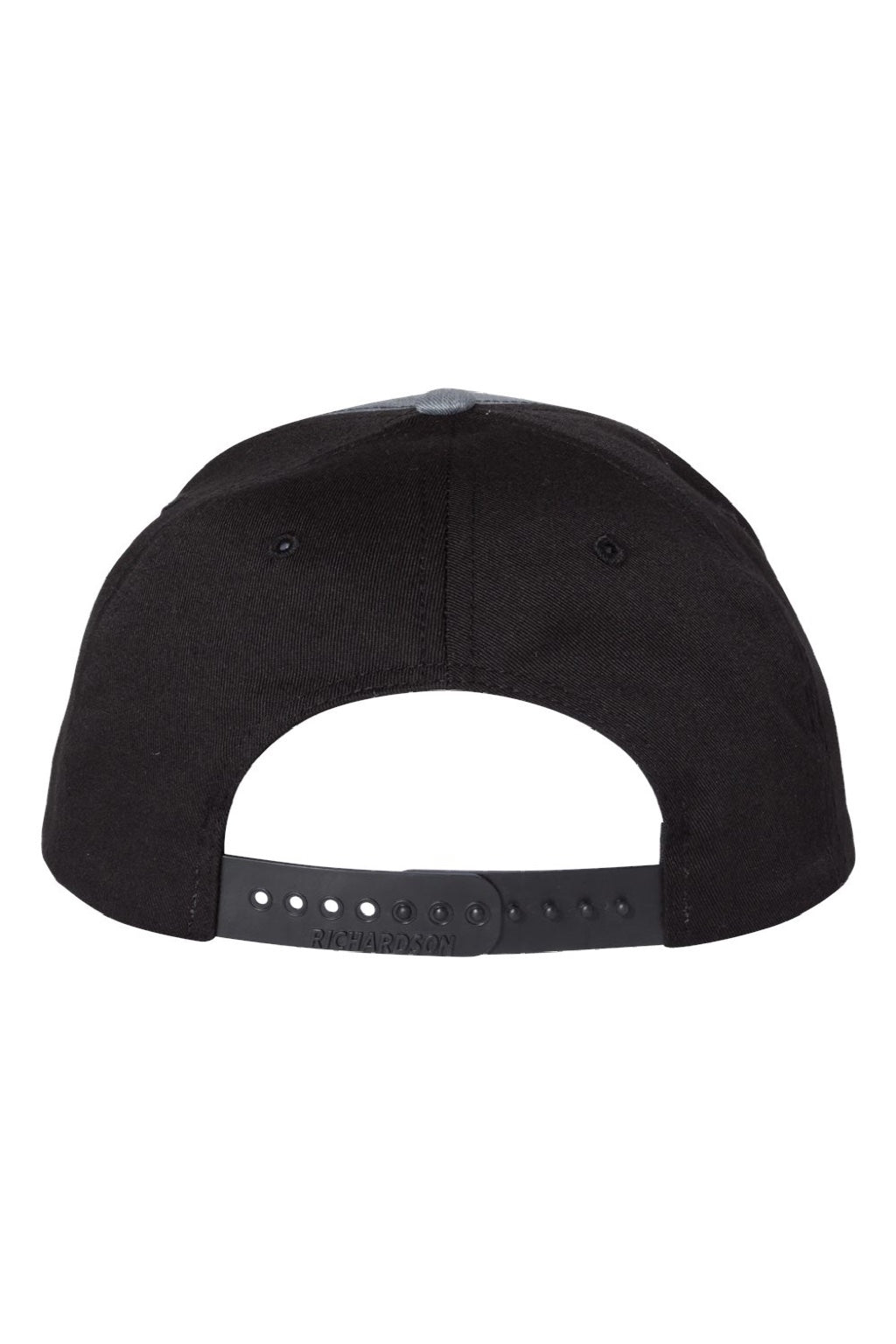 Richardson Hats 312 Mens Twill Back Snapback Trucker Hat Heather Grey/Black Flat Back