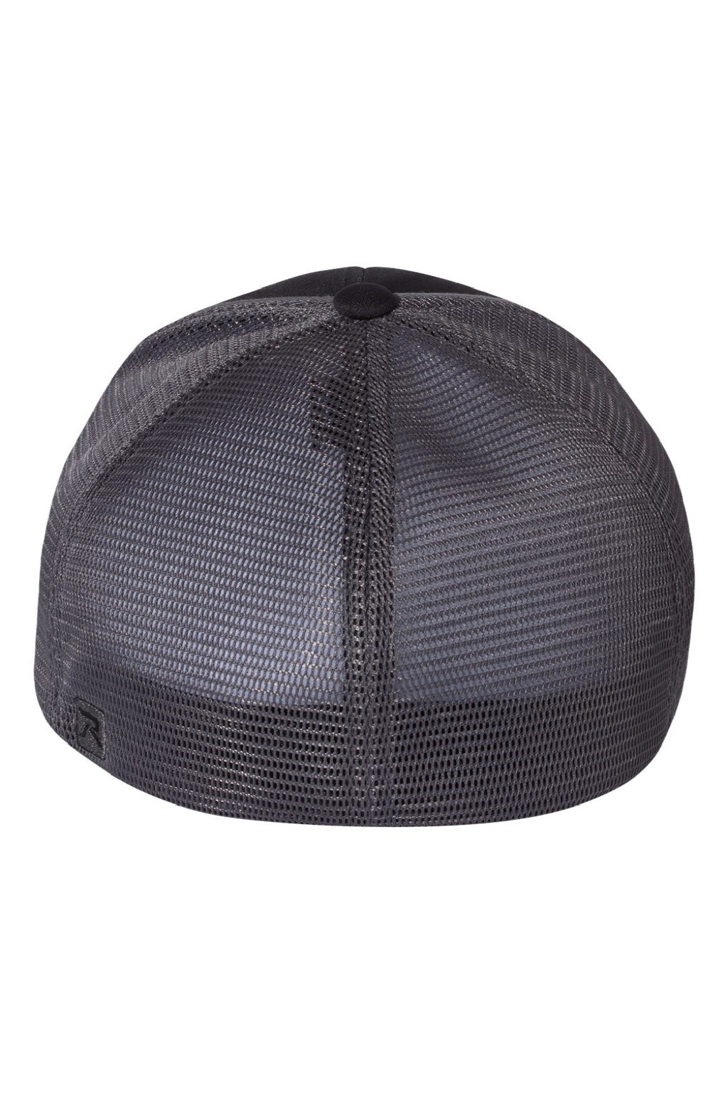 Richardson Hats 172 Mens Pulse Sportmesh R-Flex Stretch Fit Hat Black/Charcoal Grey Flat Back