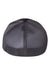 Richardson Hats 172 Mens Pulse Sportmesh R-Flex Stretch Fit Hat Black/Charcoal Grey Flat Back