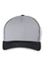 Richardson Hats 172 Mens Pulse Sportmesh R-Flex Stretch Fit Hat Grey/White/Black Flat Front