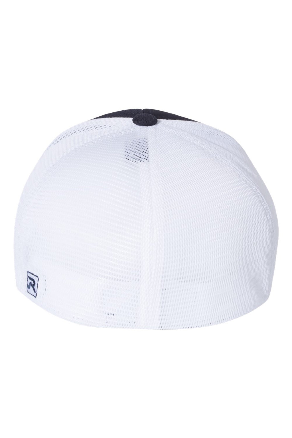 Richardson Hats 172 Mens Pulse Sportmesh R-Flex Stretch Fit Hat Navy Blue/White Flat Back