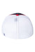 Richardson Hats 172 Mens Pulse Sportmesh R-Flex Stretch Fit Hat Navy Blue/White/Red Flat Back