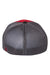Richardson Hats 172 Mens Pulse Sportmesh R-Flex Stretch Fit Hat Red/Charcoal Grey/Black Flat Back
