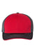 Richardson Hats 172 Mens Pulse Sportmesh R-Flex Stretch Fit Hat Red/Charcoal Grey/Black Flat Front