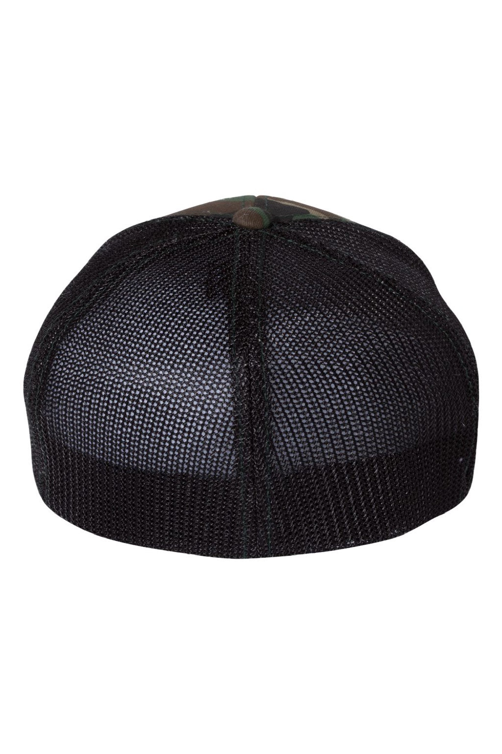 Richardson Hats 110 Mens R-Flex Stretch Fit Trucker Hat Army Camo/Black Flat Back