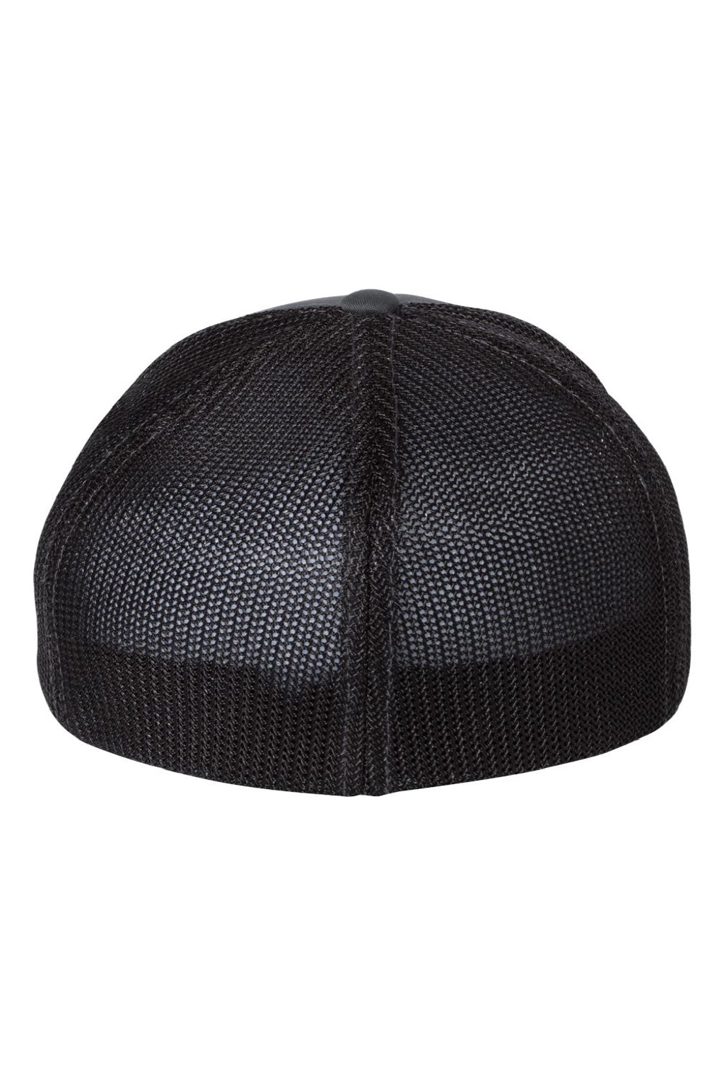 Richardson Hats 110 Mens R-Flex Stretch Fit Trucker Hat Charcoal Grey/Black Flat Back