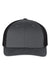 Richardson Hats 110 Mens R-Flex Stretch Fit Trucker Hat Charcoal Grey/Black Flat Front