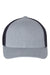 Richardson Hats 110 Mens R-Flex Stretch Fit Trucker Hat Heather Grey/Navy Blue Flat Front