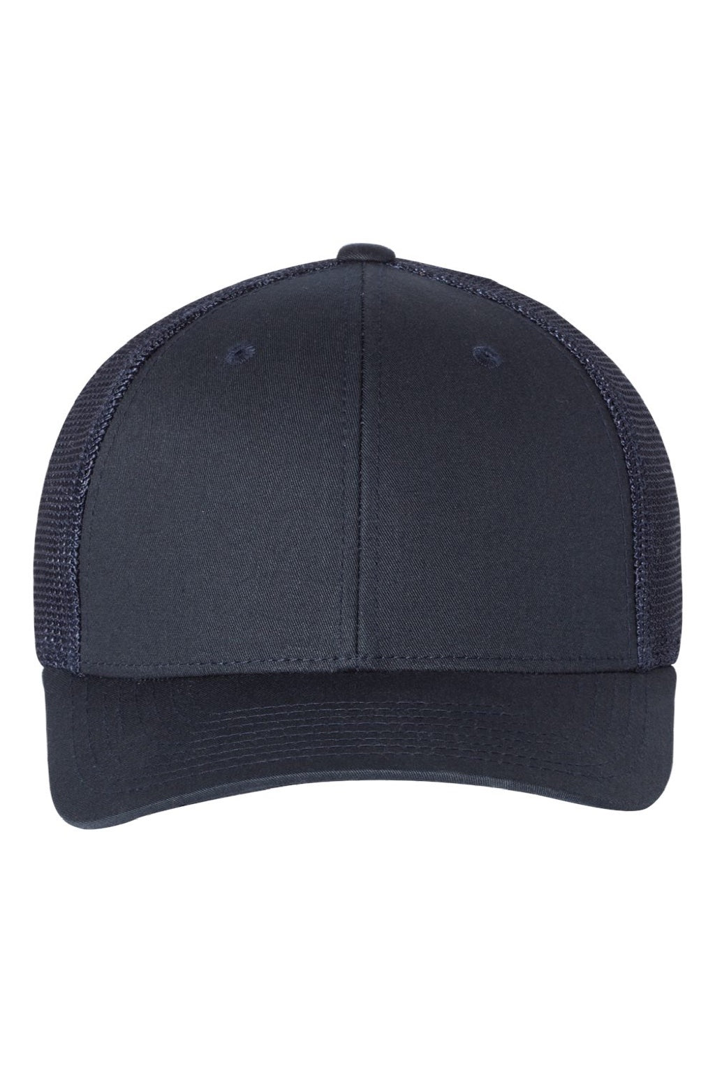 Richardson Hats 110 Mens R-Flex Stretch Fit Trucker Hat Navy Blue Flat Front