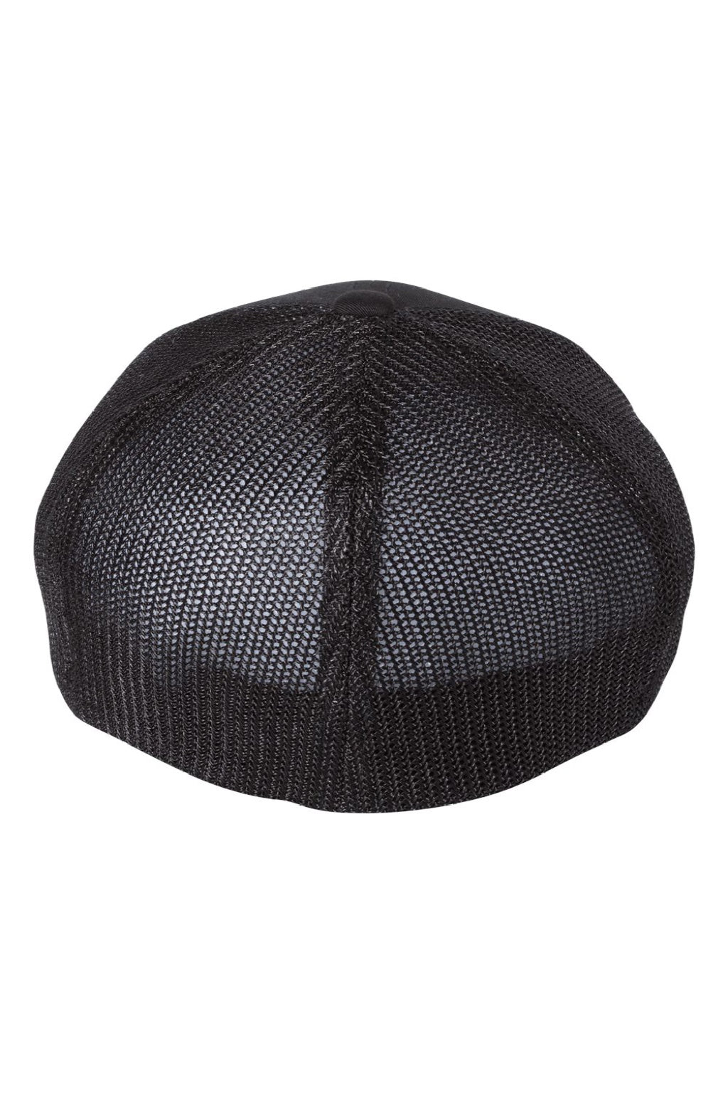 Richardson Hats 110 Mens R-Flex Stretch Fit Trucker Hat Black Flat Back