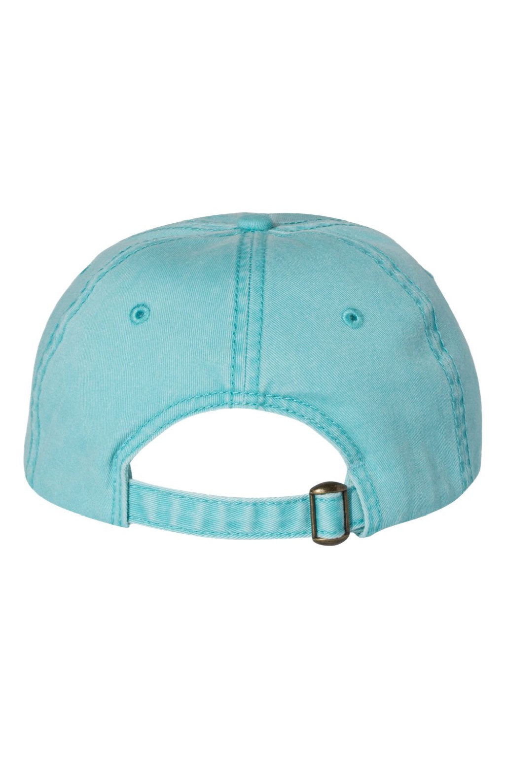 Valucap Hats SP500 Mens Pigment Dyed Adjustable Hat Aqua Blue Flat Back