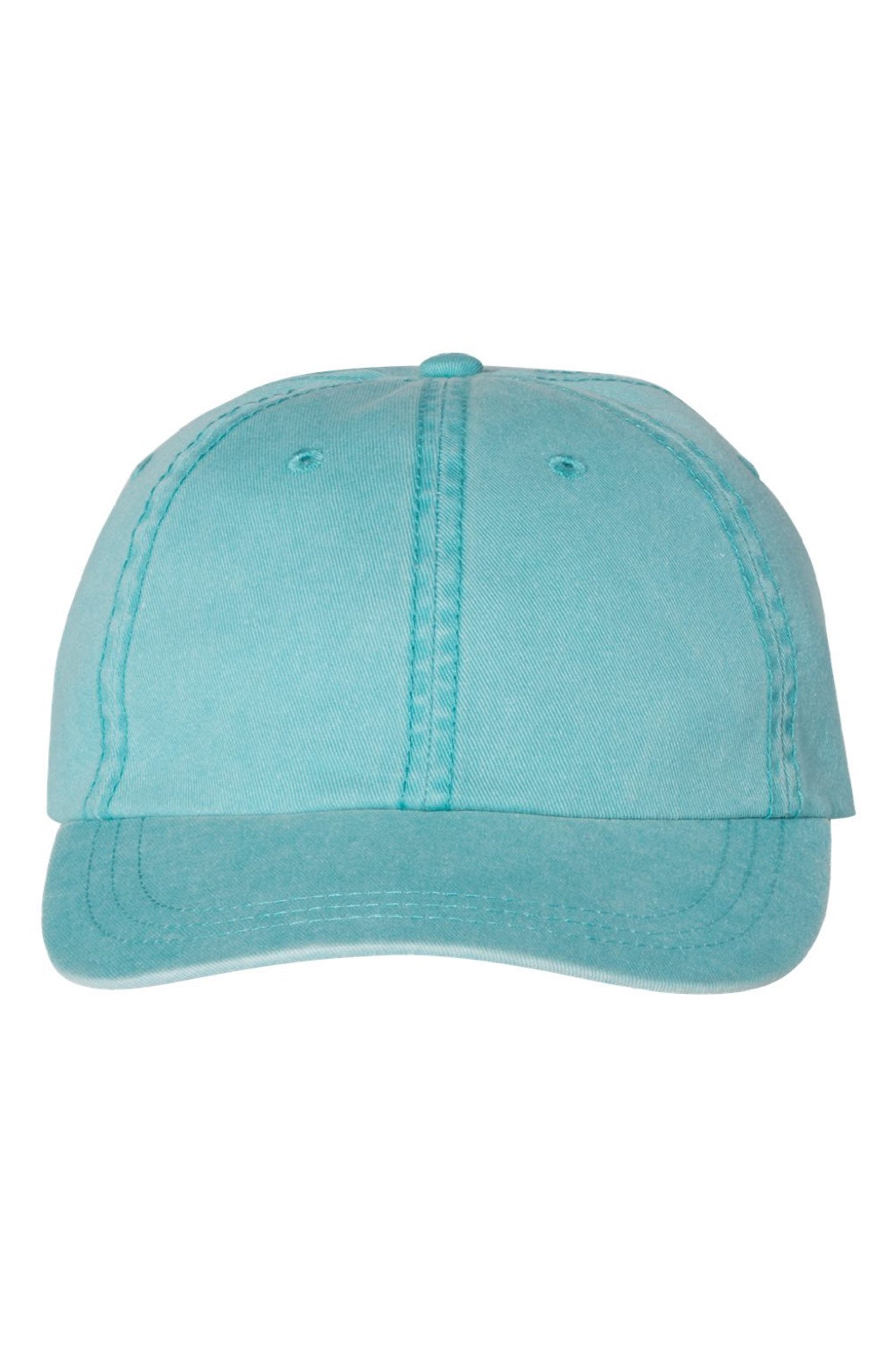 Valucap Hats SP500 Mens Pigment Dyed Adjustable Hat Aqua Blue Flat Front