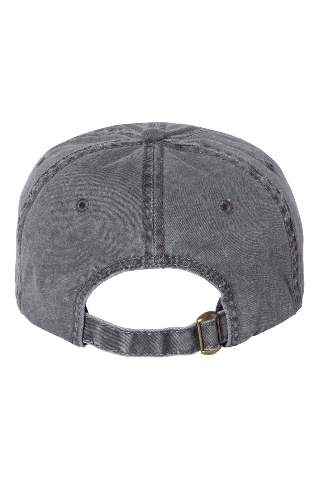 Valucap Hats SP500 Mens Pigment Dyed Adjustable Hat Black Flat Back