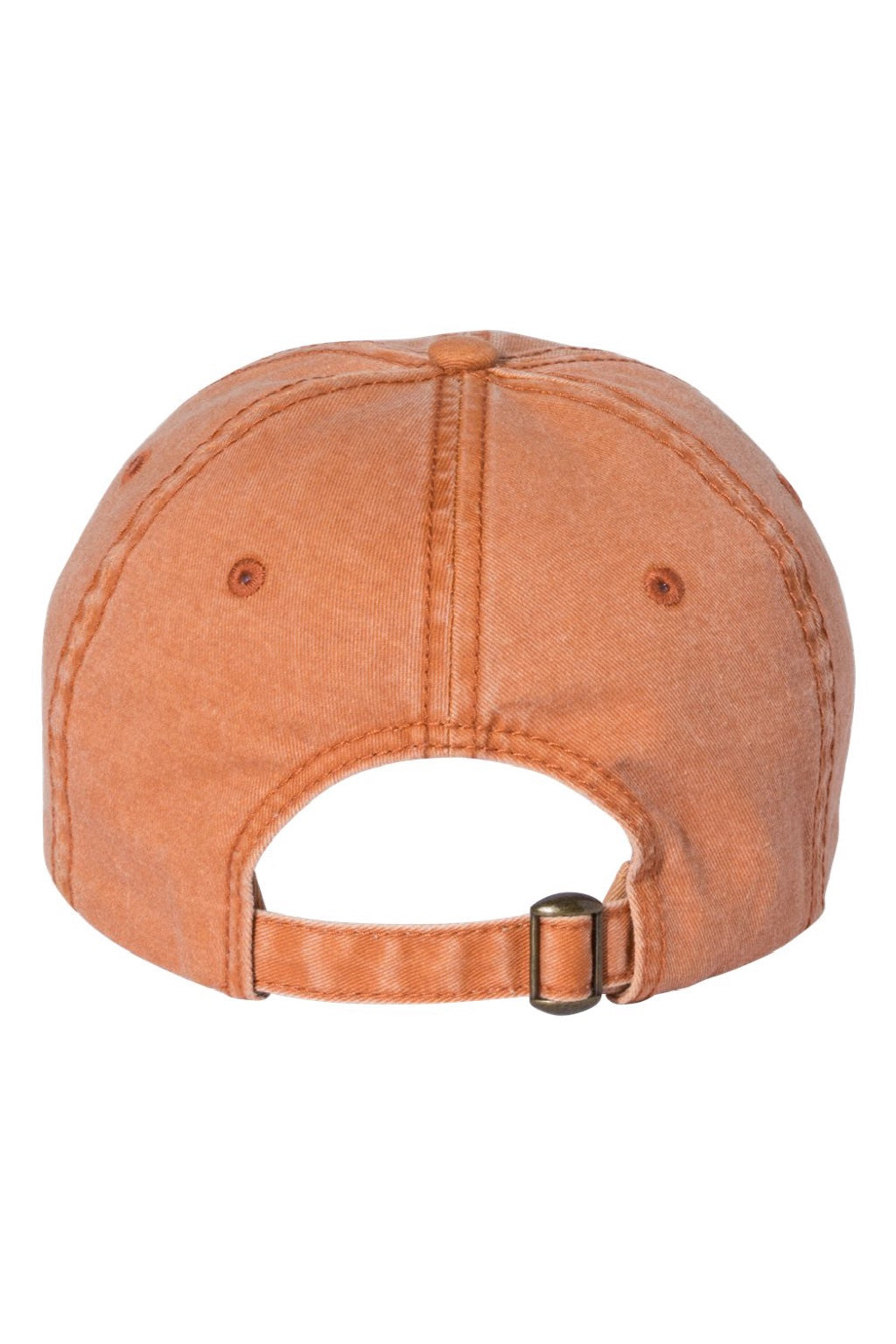 Valucap Hats SP500 Mens Pigment Dyed Adjustable Hat Texas Orange Flat Back