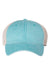Valucap Hats SP510 Mens Pigment Dyed Snapback Trucker Hat Aqua Blue/Stone Flat Front