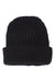 Sportsman Hats SP90 Unisex Chunky Cuffed Beanie Black Flat Front