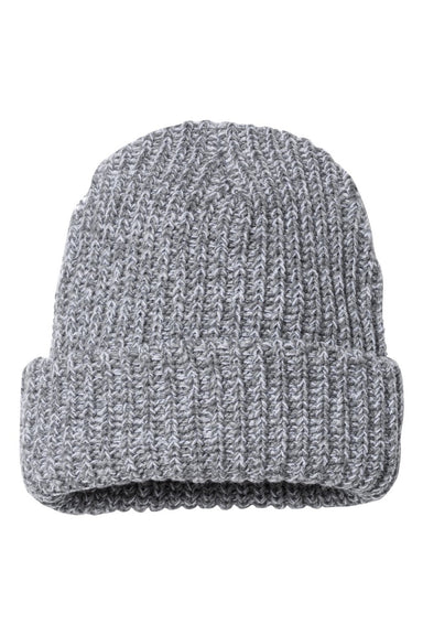 Sportsman Hats SP90 Unisex Chunky Cuffed Beanie Grey/White Speckled Flat Front